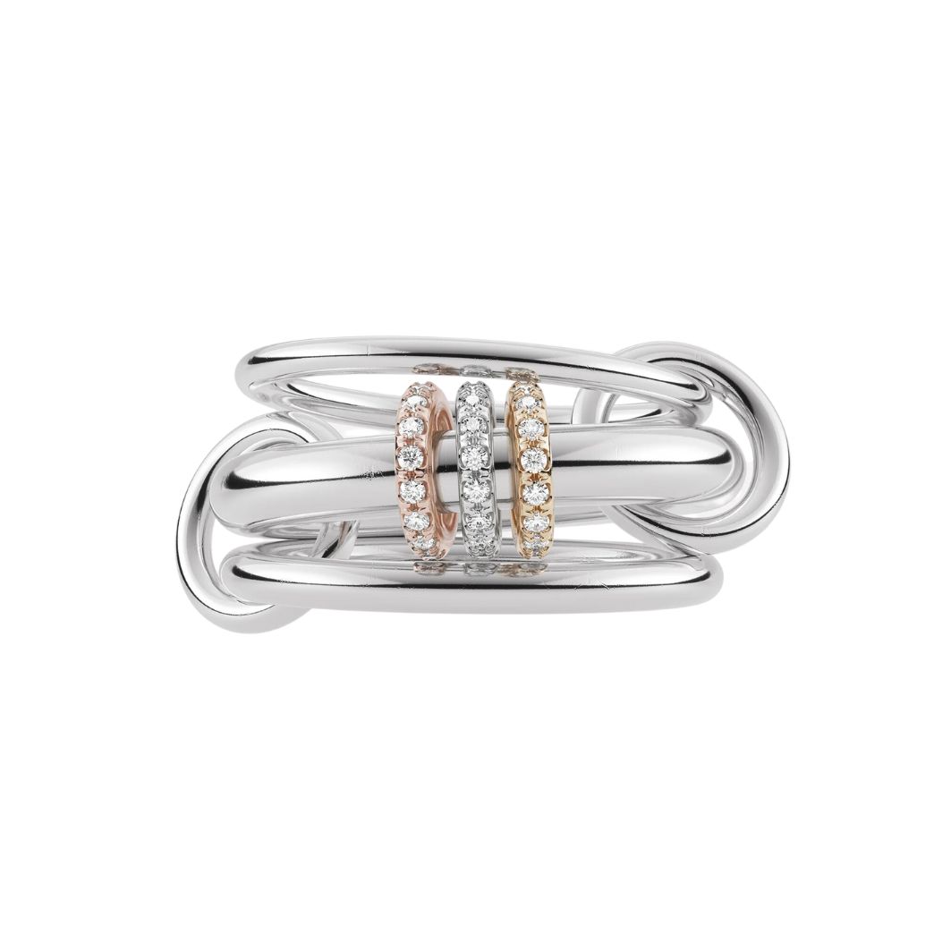 Spinelli Kilcollin 18k Yellow & Rose Gold And Sterling Silver Gemini Ring